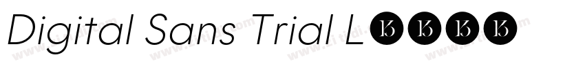 Digital Sans Trial L字体转换